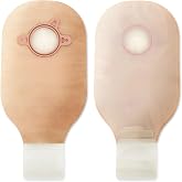 Hollister 18134 New Image&trade; 2-Piece 12&rdquo; Drainable Ostomy Pouch, 10 Pack | Blue color code match, Transparent colostomy pouch with Lock 'n Roll&trade; closure and ComfortWear panels, 2-3/4&rdquo; Flange Size
