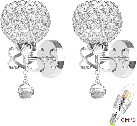 2 Pack Modern Style Decorative Crystal 