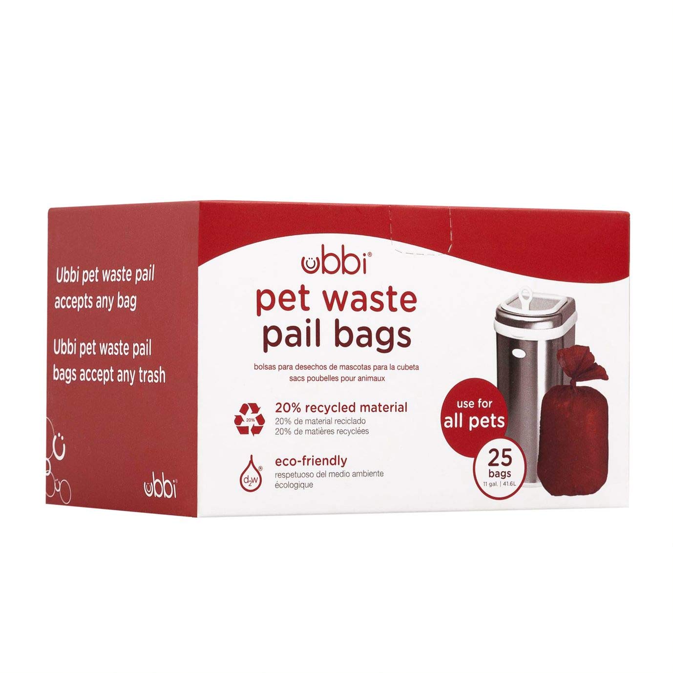 Ubbi Pet Waste Pail Bags, 25 Count