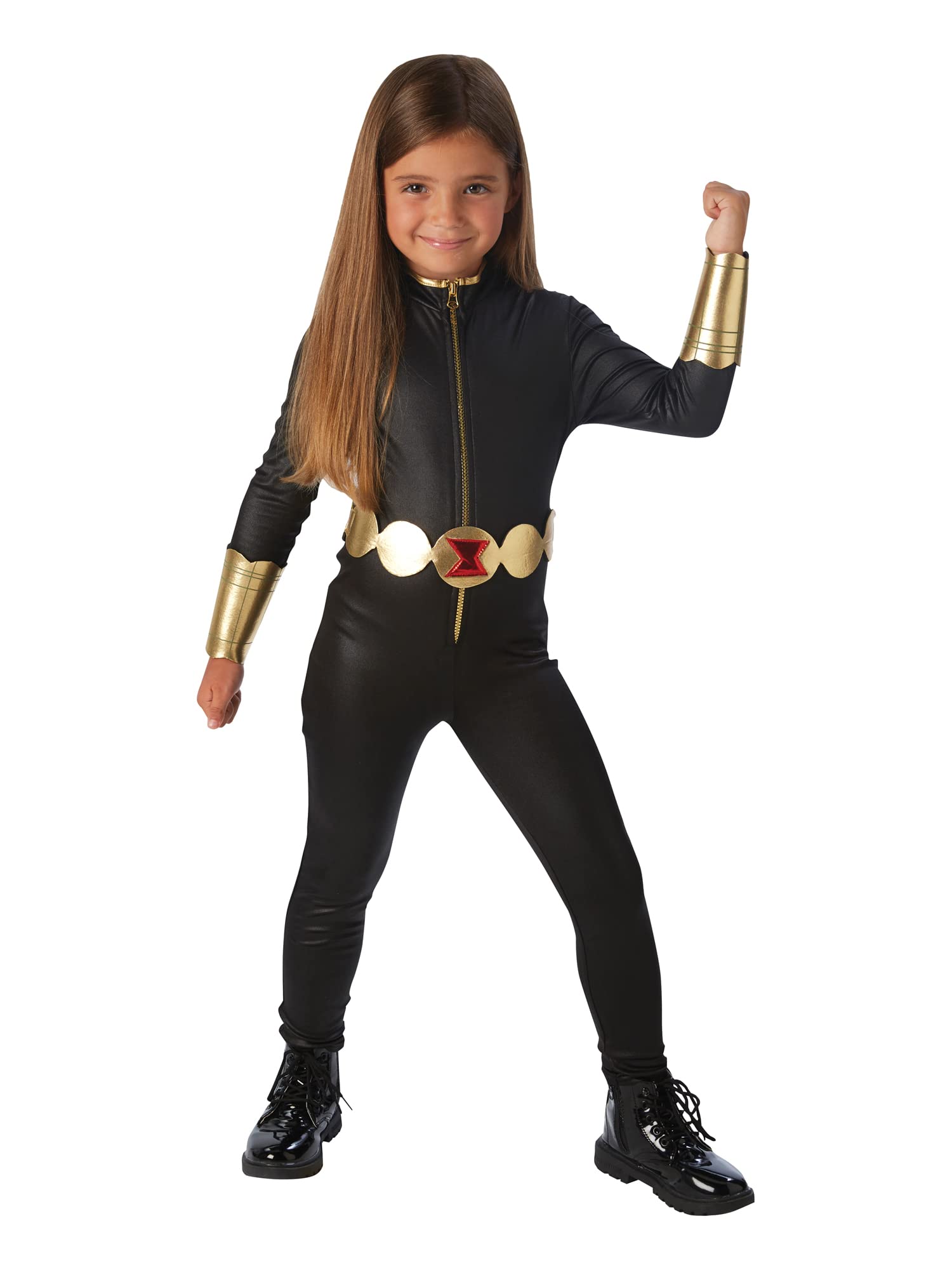Rubies Official Marvel Avengers Black Widow Girls Costume, Child's Size Medium, Age 5-6 years Height 116 cm Halloween