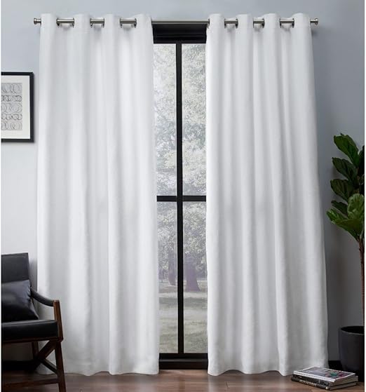 Amazon Com Exclusive Home Curtains Leeds Textured Slub Woven