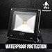 LE 30W Super Bright Outdoor LED Flood Lights, 75W HPS Bulb Equivalent, Waterproof, 2250lm, Daylight White, 6000K, Security Lights, Floodlight (No Plug)