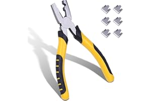 MUDUOBAN 300 Metal Wire Cage Clip and Buckle Pliers Hog Pliers Fence Wire Clamps Pliers for Dog Cat Chicken Bird Rabbit Pigeon Pet Wire Cage Building Installation Tool