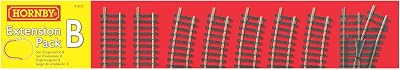 Hornby R8222 OO Gauge Track Extension Pack B - Straight Curves Point Buffers