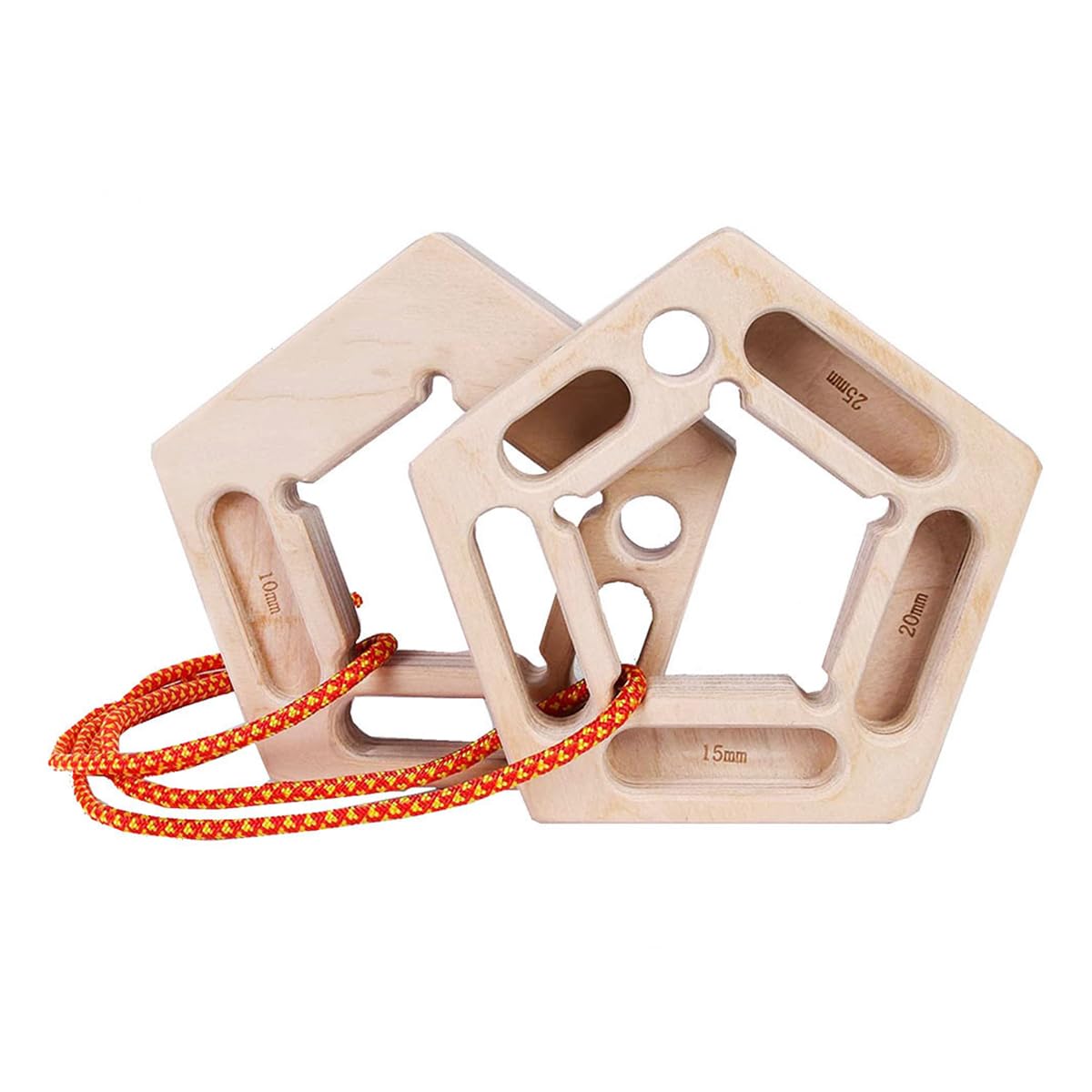 POFET Hangboard Fingerboard Rock Climbing Rings Finger Strengthener for Pull-up Grip Strength Training Indoor and Outdoor Double-Sided Non-Slip Portable