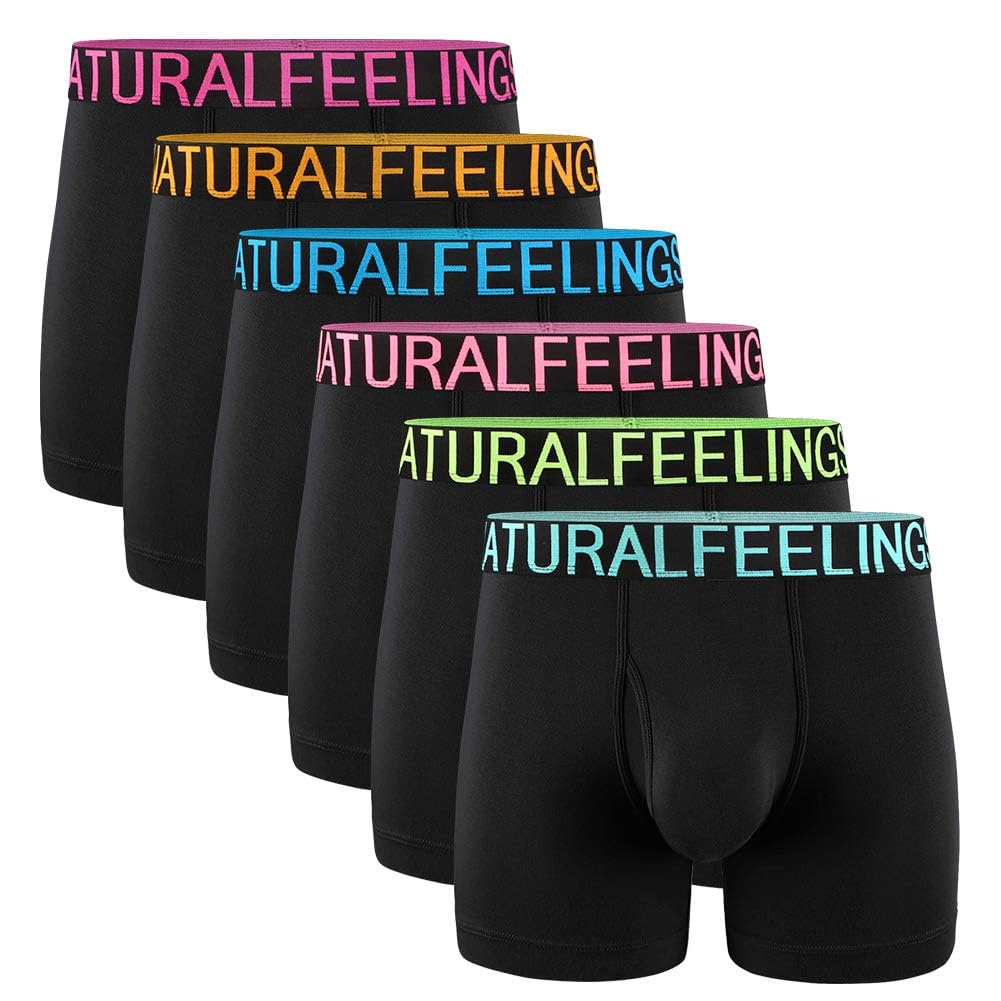 Photo 1 of 5Mayi Men's Underwear Boxer Briefs Cotton Mens Boxer Briefs Underwear Men Pack of 6 M