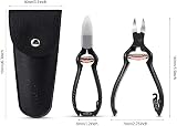 FERYES Precision Toenail Clippers Thick Nails with Leather Case view 7