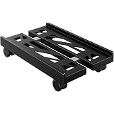 PC Stand for Floor, Adjustable CPU Stand with 4 Rolling Wheels, Black | Computer Tower Stand, Ventilated Mobile CPU Tower Holder,Under Desk, For Home Office and Gamers