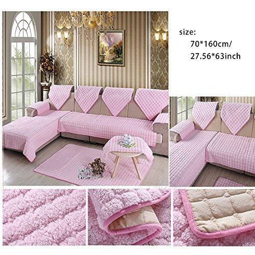 Eleling 1 piece Sofa Cover modern Brief Pink/Camel Wool Modern Slip Resistant Sofa Slipcover Seat Couch Cover for living Room