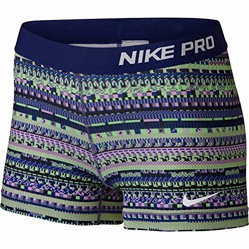 Nike Women's Pro Cool 3-Inch Training Shorts (Blue/Purple/Green/Small)