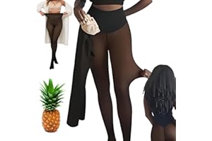 ufladi New Compression Band & One Seam Option The Original Magic Fleece Lined Leggings, Winter Fake Translucent Warm Tights