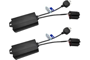 AUXITO H4 Canbus Decoder LED Headlight Anti-Flicker Decoder, H4 HB2 9003 Bulbs Resistor Decoder Error Free Conversion Kit for