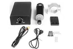 OUYANG Twotrees CNC 500W Spindle Motor Kit, 12000RPM Air Cooled Bldc Motor with Integrated Control Box Speed Adjustment Button, for DIY Engraving, CNC Engraving, CNC Drilling