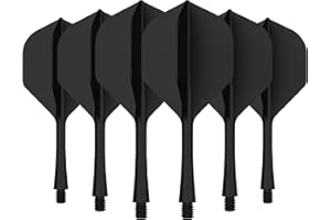 CyeeLife Integrated Dart Flights & Shafts, Dart Flight & Stems - 6 Pack, 2BA Thread | One-Piece Design for Enhanced Durabilit