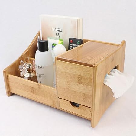 HXF Caso de vanidad Caja de Almacenamiento de Bamboo Cosmetics Mesas de