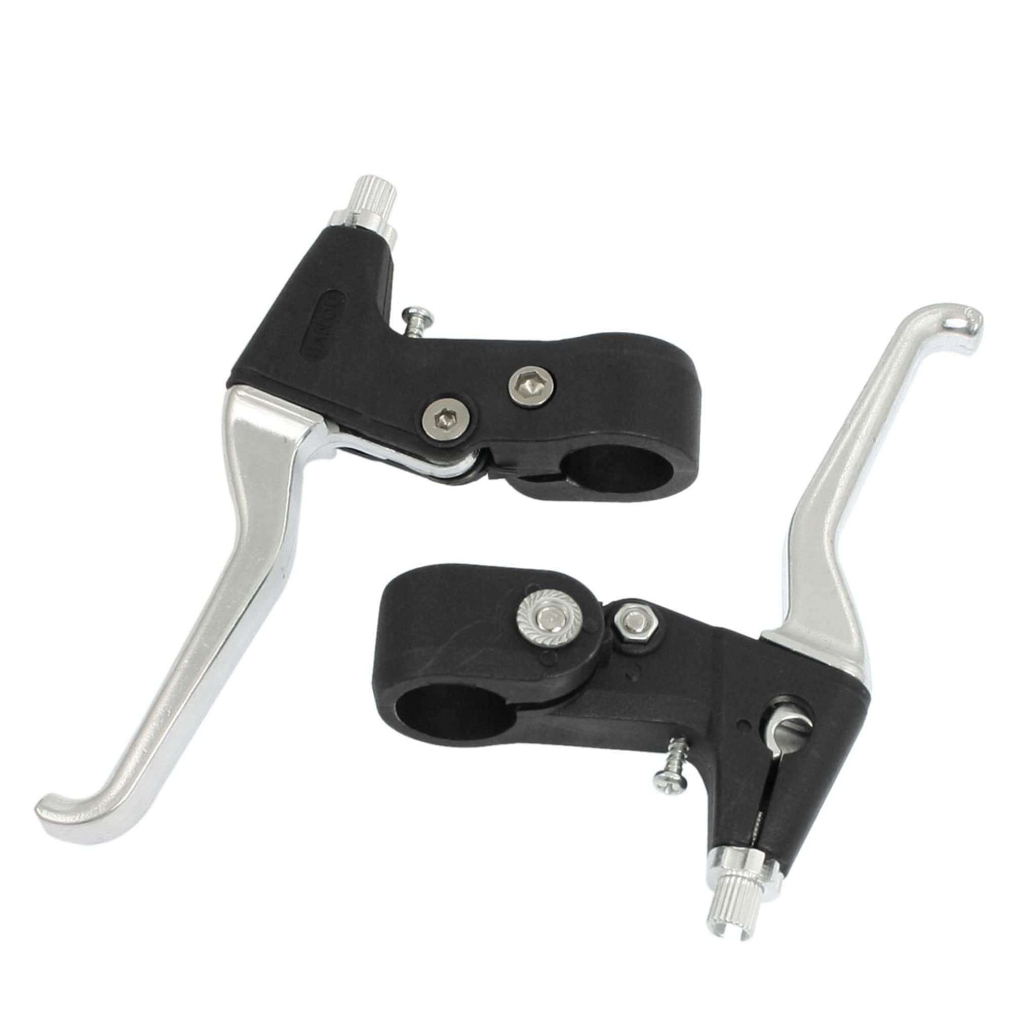 sourcing map Bike Bicycle Parts Left Right Brake Lever Black Pair Silver Tone