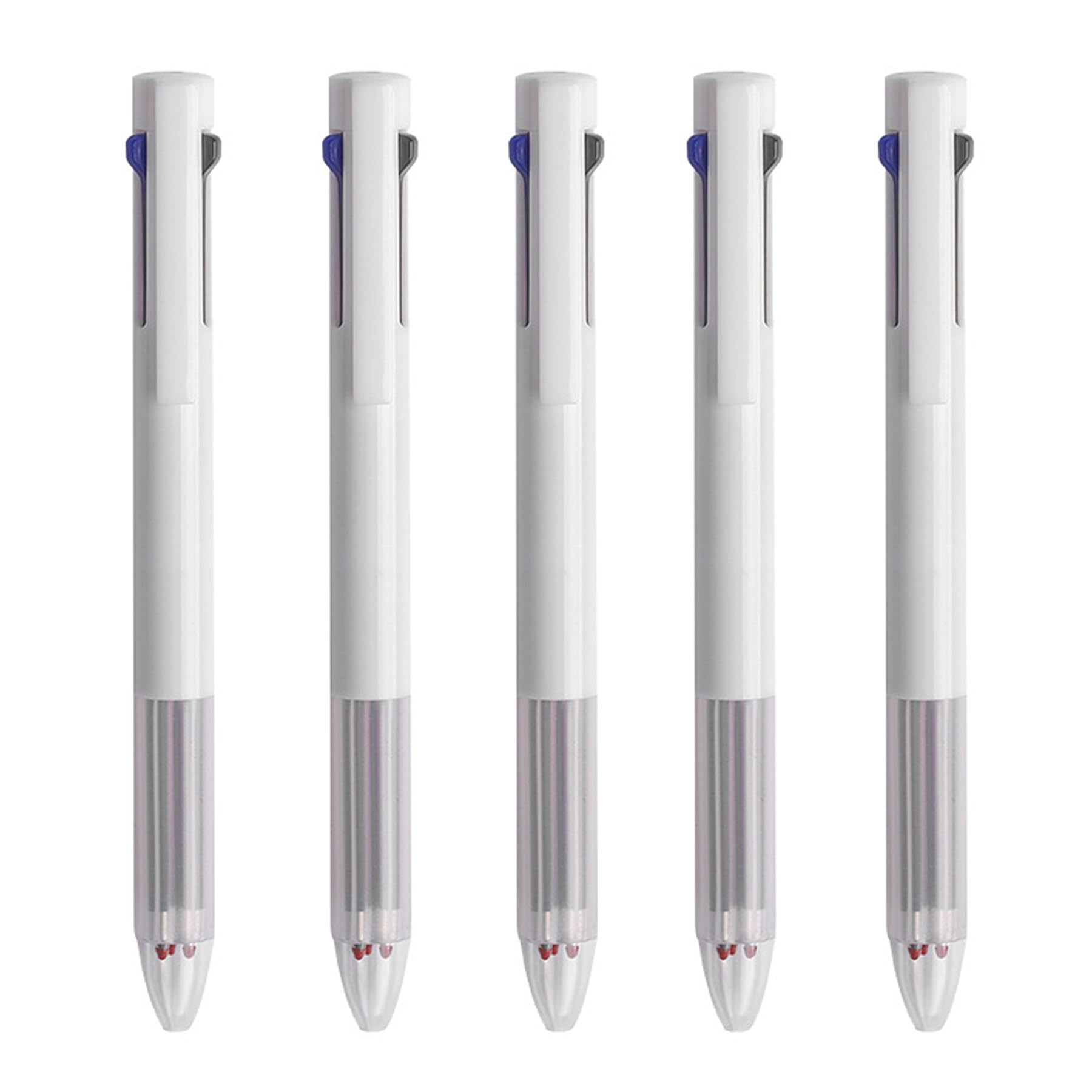 HeTaoCat Multicolor Pens 5 Pack 0.5mm 3-in-1 Retractable Gel Pens - 3 Colors Barrel Gel Pen for Office Supplies (5)