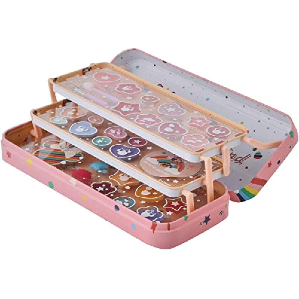 Minnie Triple Layer Beauty Tin - Girl Makeup Set - Minnie Make up and Beauty Set for Girls - Makeup Kit and Fun, Colourful Accessories - Toys and Gift for Kids