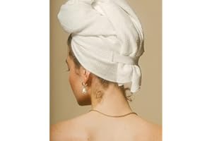 CROWN AFFAIR - The Towel - Special Microfiber Hair Towel, Oversized for Optimal Drying, White