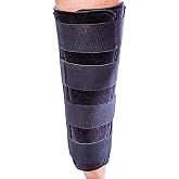 Compression Knee Immobilizer (18") &ndash; Adjustable Brace with Moldable Stays for Stabilization &ndash; Knee Splint for Support &amp; ACL/MCL/PCL Recovery &ndash; Hypoallergenic Design &amp; Cold Therapy Compatible