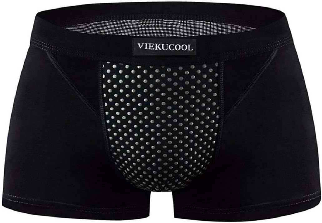 Qinnyo Boxer for Men Shorts Modal Solid Color Briefs Tourmaline Health Guard Underpants Fitness Pants L-4XL