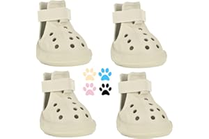 Dog Shoes, Dog Sandals for Hot Pavement, Water-Resistant Breathable Boots, Non-Slip Paw Protectors, Adjustable Straps Dog Rai