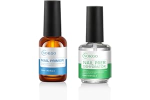 Sokgo Nail Dehydrator and Primer, Nail Supplies for Acrylic and UV Gels (Blue*Green, Large)