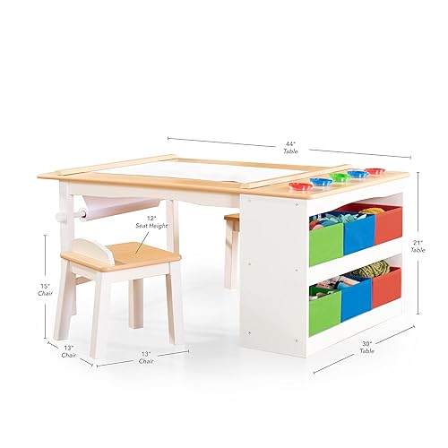 Guidecraft Arts and Crafts Center: Kids Activity Table and Art