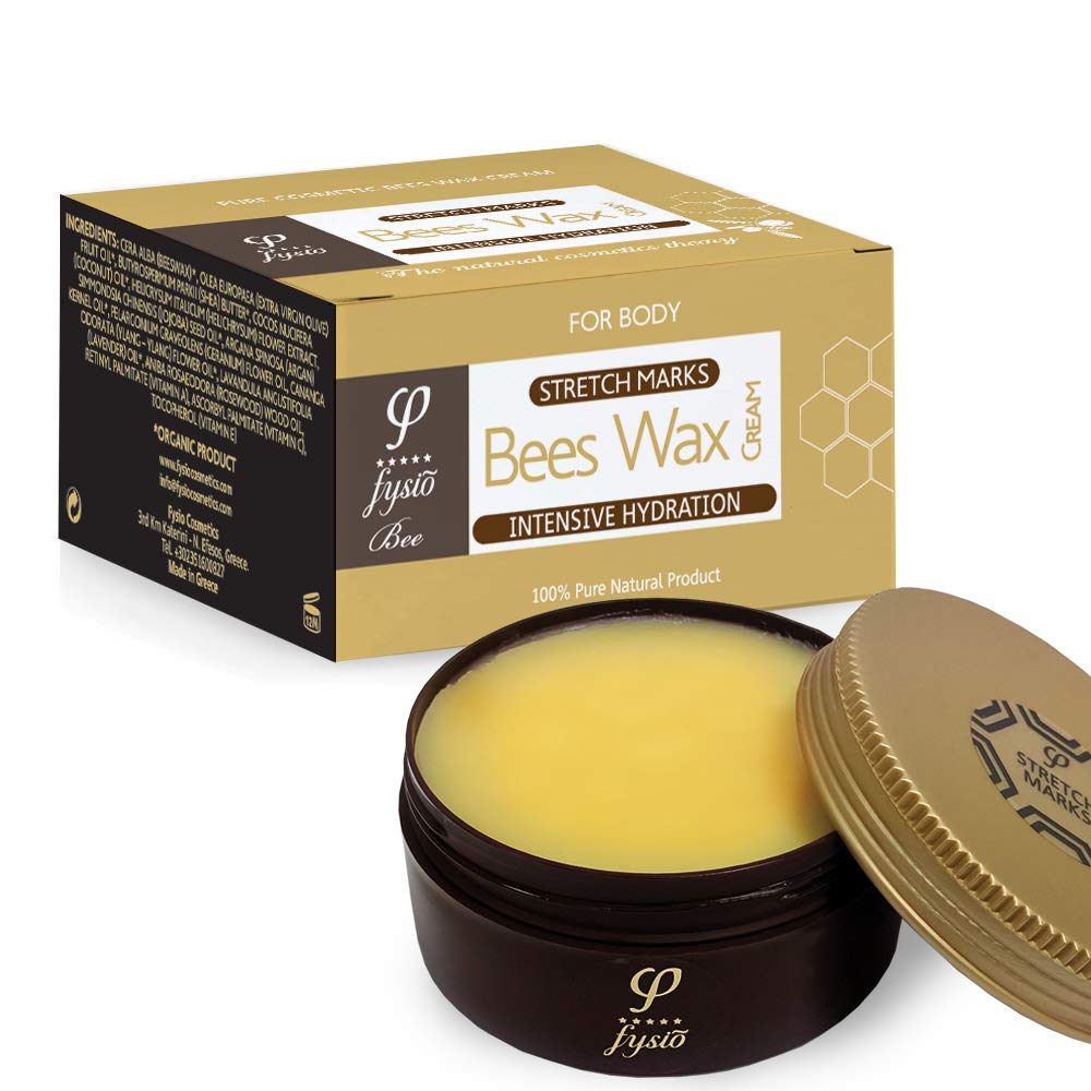 Stretch Marks and Scars Cream with Beeswax, Olive Oil And Essential Oils | 100% Natural Ingredients | Best Body Moisturiser For The Correction & Prevention of Stretch marks & Scars |200ml