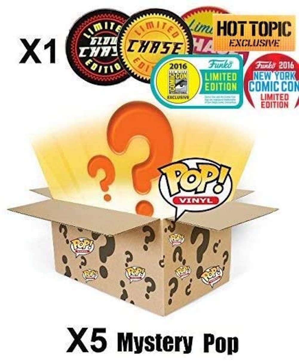 POP Funko Mystery 6 Pack w/ 1 Random Limited Edition Chase - Stylized Vinyl Figure Set New