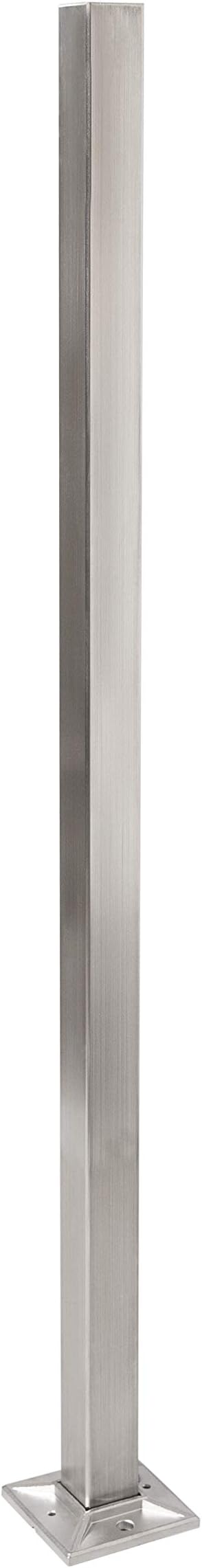 Stainless Steel Newel Post - 39 x 1.5 Inch - 44mm Square - Box of Two (Stainless)