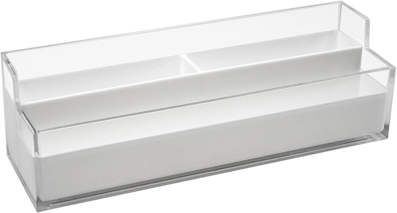 Sorbus Acrylic Desk Organizers Set – 3-Piece, Includes Desk Organizer Caddy, Memo Tray and Pen Cup, Modern Desk Accessories Organizer Great for Home or Office, White Clear (Desk Organizer Set) : Office Products
