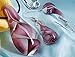skyllc® Set of Water Drop Shape Spiral Murano Lampwork Glass Bead Pendant Necklace Earrings Purple