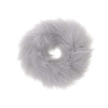 Amazon Com Onpiece Girl Fuzzy Hair Ties Faux Fur Rubber Elastic