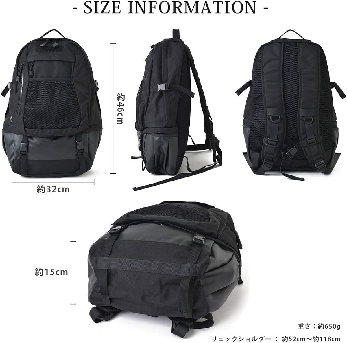 Amazon バックパック メンズ コーデュラ Cordura 防水 レイヤード セパレート リュックサック レディース 男女兼用 F ブラック One Colors ワン カラーズ ショルダーバッグ