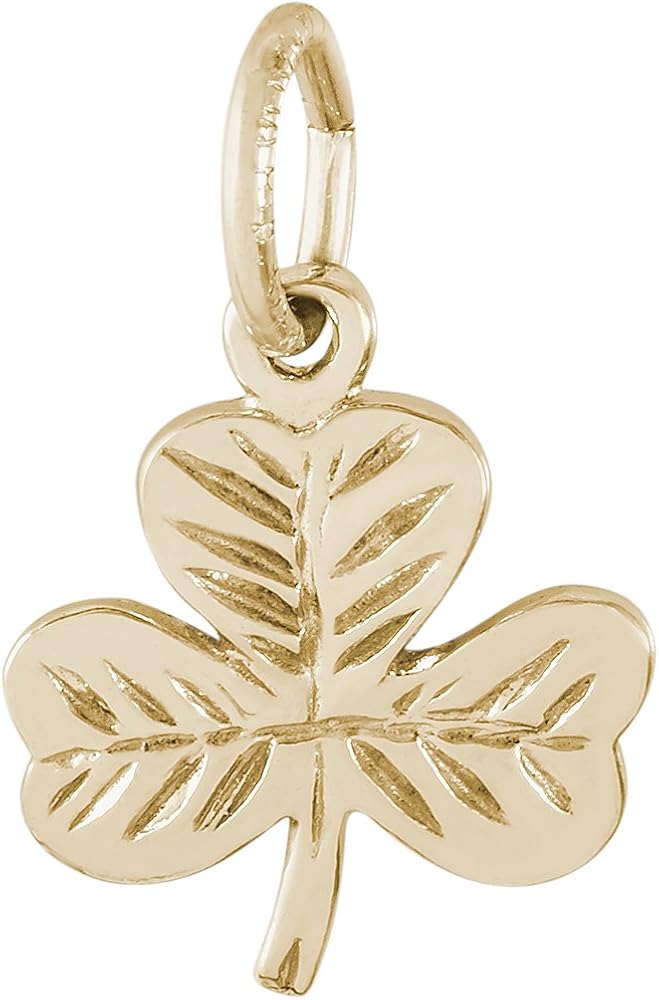 Rembrandt Charms 14K Yellow Gold Shamrock Charm (0.5 x 0.48 inches