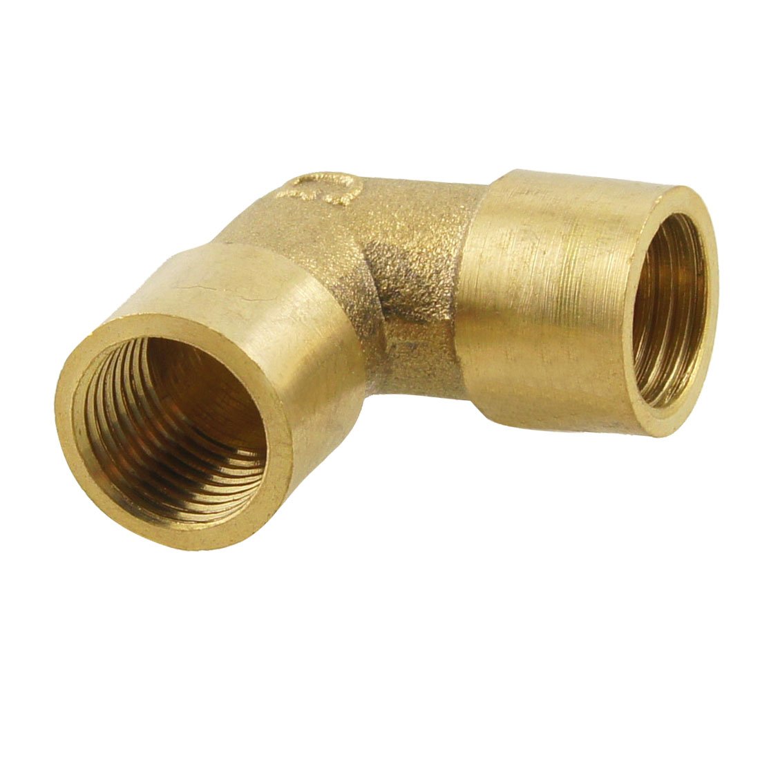 Sourcingmap G 1/4" Female Threaded 90 Degree Elbow Fitting Union Adapter Gold Tone