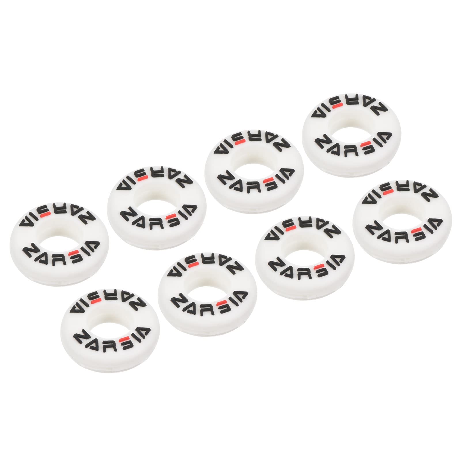 PATIKIL Tennis Vibration Dampener, 8 Pack Round-shaped Silicone Shock Absorber Racket String Damping for Tennis Racquet, White