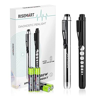 RISEMART Nurse Led Medical Penlight with Pupil Gauge