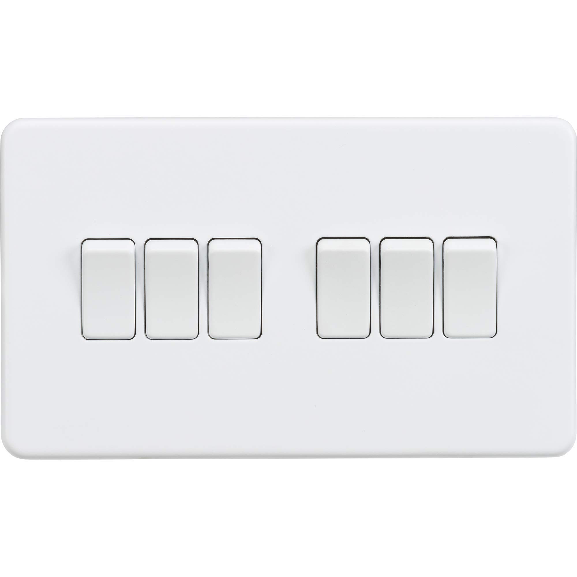 Knightsbridge SF4200MW Screw Less 10A 6G 2 Way Switch, White