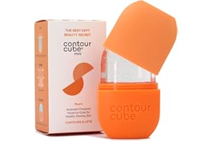 Contour Cube Mini - Revolutionary Ice Roller for Sculpting & De-Puffing - Face Ice Roller & Massager - Ice Mold for Face - Compact Skin Care Tools for Daily Skincare & Travel - Peach