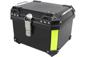 45L Motorcycle Top Case with Quick Release Base Plate Waterproofing ABS Trunk Top Box for Helmet Luggage