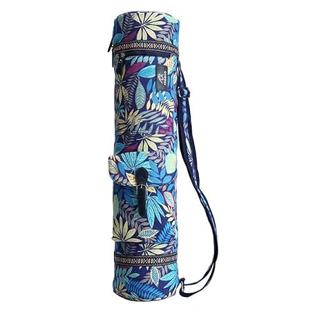 Vianber Yoga Matte Tasche, Faltbare Leinwand Yoga Übung Matte Tote Sling Carrier Schultertasche