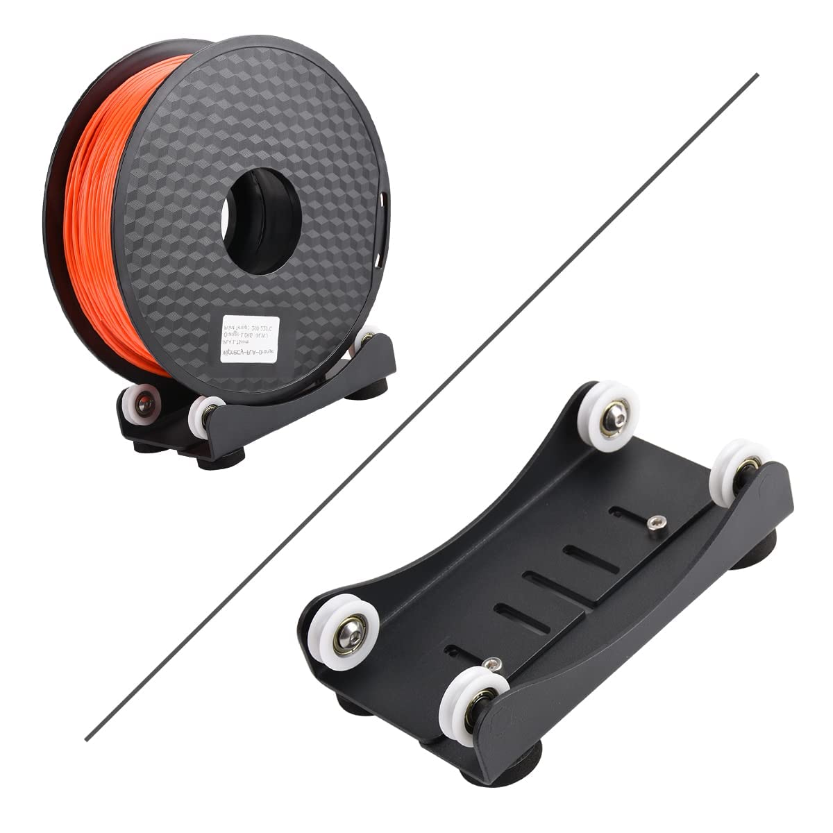 Toaiot 3D Printer Filament Holder Adjustable Smooth Pully Spool Mount Rack with Bearing for TPU/PLA/ABS/Nylon/Wood/PEGT 0.5KG 1KG Printing Material
