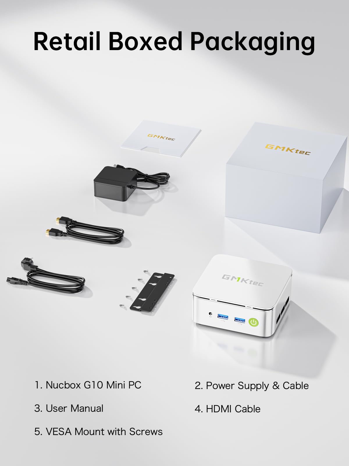 GMKtec Mini PC Computer, G10 Ryzen 5 3500U (Beats N150/N97), 16GB RAM 512GB SSD 2.5GbE NIC LAN Desktop Office Home Business HTPC Proxmox, Triple 4K Display, WiFi, BT, USB-C, DP, Type-C PD, HDMI 2.1