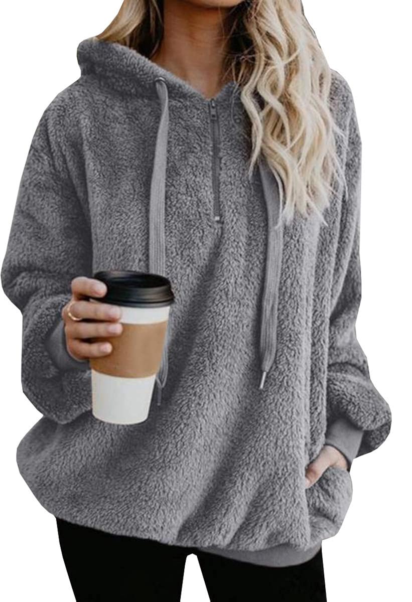 4 Zip Up Sherpa Pullover Hoodies 