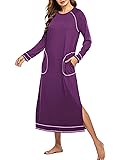 Ekouaer Women's Nightshirt Long Sleeve Nightgown