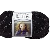 Coats Yarn Red Heart Boutique Sashay Yarn, Black