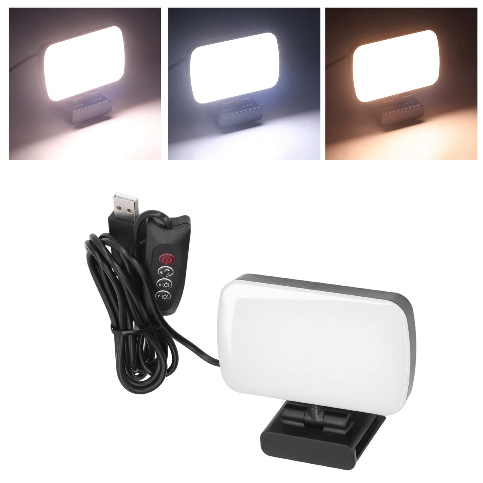 PAER Video Conference Lighting, Rotatable Webcam Lighting with Clip, LED Fill Video Light for Laptop/Computer, for Remote Working/Live Streaming/Self Broadcasting/Vlogging/Zoom Meeting