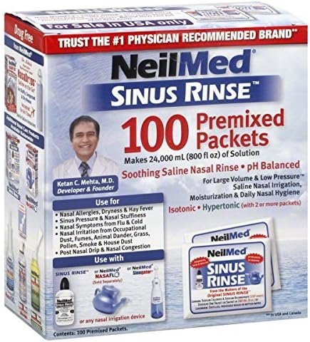 SINUS RINSE PACKETS 100 by NEILMED PHARMACEUTICAL